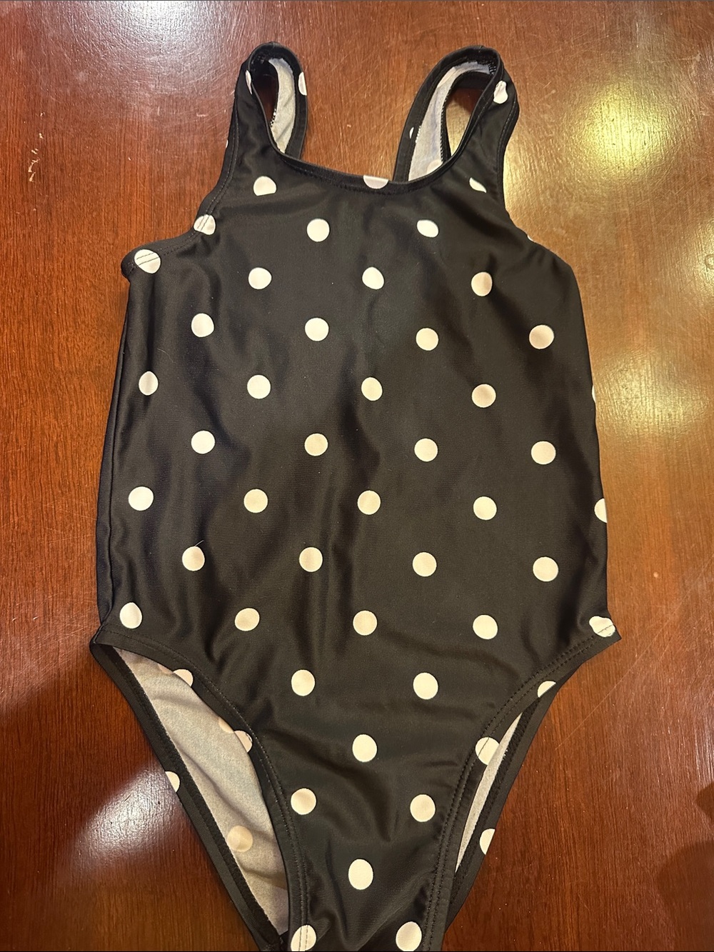 Old Navy Black Polka Dot Kids One-Piece Swimsuit